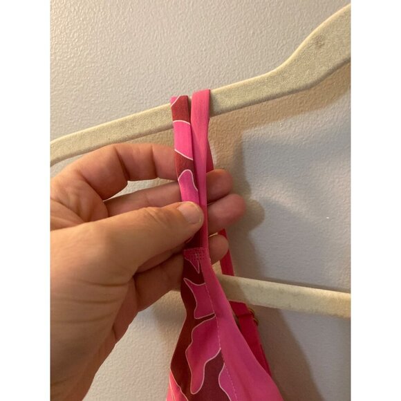 L*Space Printed Seamless Finneas Bikini Top - Tiki Tiki pink size large - Picture 3 of 5